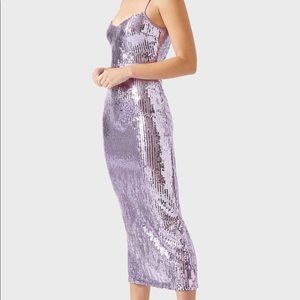 Galvan Mirrored Berlin Bustier Midi Dress